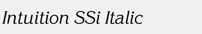 Intuition SSi Italic